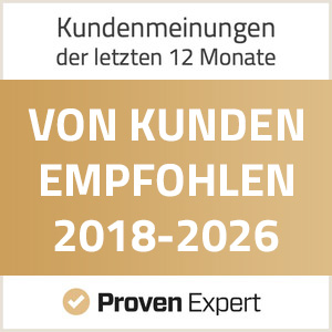 Auszeichnung von ProvenExpert für besonders positive Kundenbewertungen, die hohe Servicequalität und professionelles Qualitätsmanagement Hotel sichtbar machen.