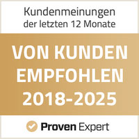 Auszeichnung von ProvenExpert für besonders positive Kundenbewertungen, die hohe Servicequalität und professionelles Qualitätsmanagement Hotel sichtbar machen.